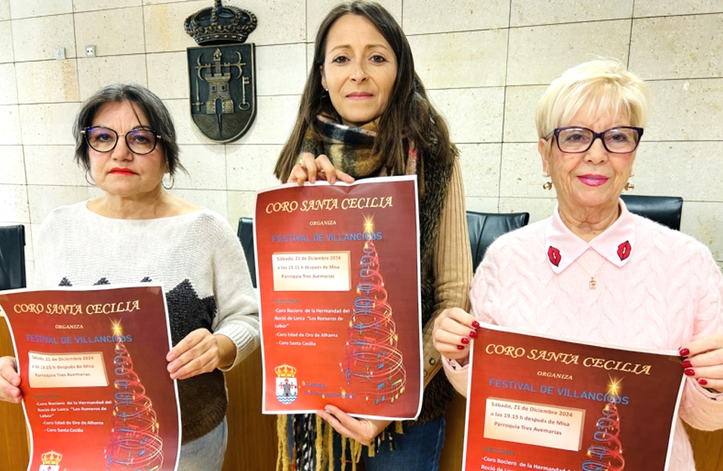 Tres coros participarn en el Festival de Villancicos organizado por el Coro Santa Cecilia el 21 de diciembre 